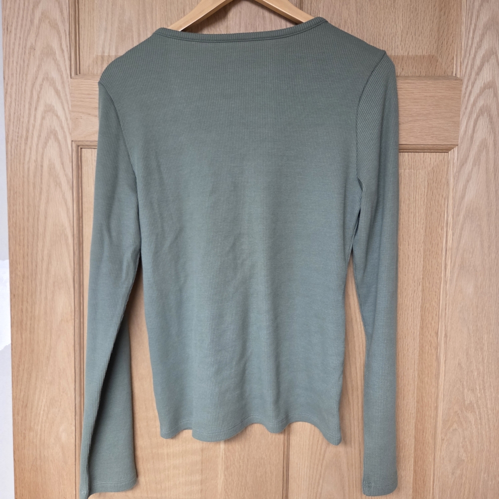 American Eagle Outfitters Women's Green Ribbed Top Size XL - Picture 4 of 6